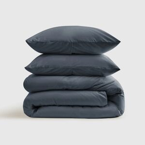 Quince Slate DUVET Cover And Shams/ Cal King